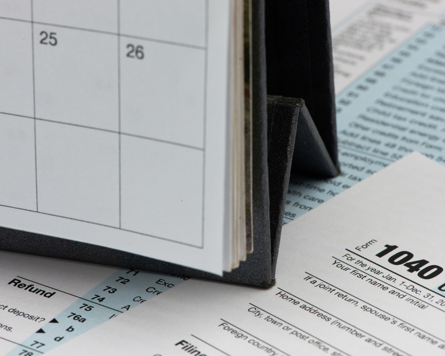 Calendario y hoja de sanción tributaria